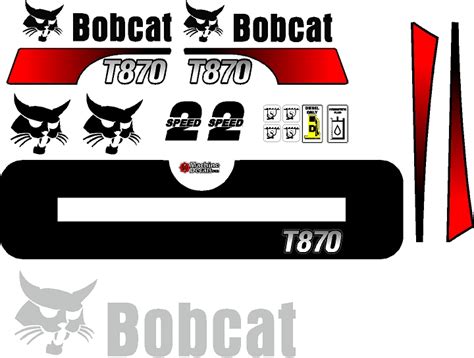 replacement decal sticker kit fits bobcat curved stripe stylemachine decals