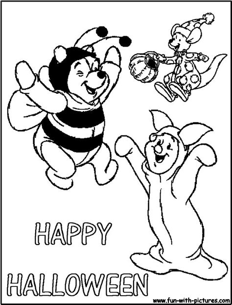 winnie  pooh halloween coloring pages  getcoloringscom