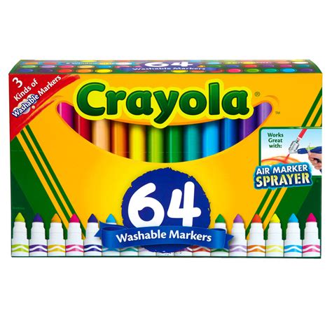crayola washable broad  markers  count bin supplyme