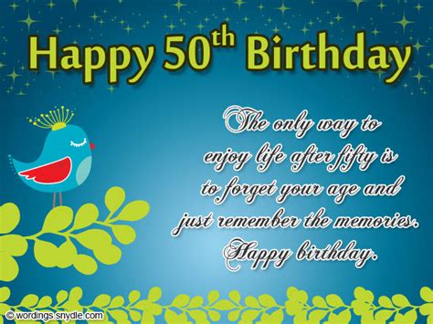 50th Birthday Wishes Messages And 50th Birthday Card