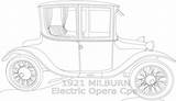 1921 Clipart Electric Car Clipground Milburn sketch template