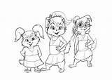 Alvin Chipmunks Esquilos Coloring Chipettes Brittany Eleanor Jeanette Coloring4free Simon Coloriages Theodore Tudodesenhos Agem sketch template