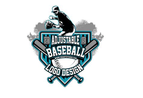 baseball adjustable vector logo design  print ai eps  psd  urartstudio