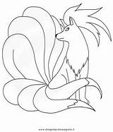 Coloring Pokemon Pages Ninetales Template sketch template