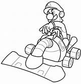 Coloring Kart Mario Pages Characters Colouring Comments sketch template