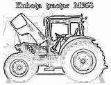 Tractor Kubota Coloring Pages Template sketch template