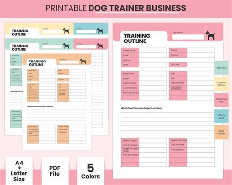printable dog training schedule puppy training planner uk