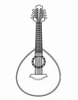 Ukulele Coloring Musical Pages Getcolorings Instruments Color sketch template