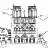 Notre Dame Paris Cathedral Coloring Pages Ca Dessin Coloriage Imprimer Monuments Colorier Du Cathédrale France Des Printable Enregistrée Depuis Kids sketch template