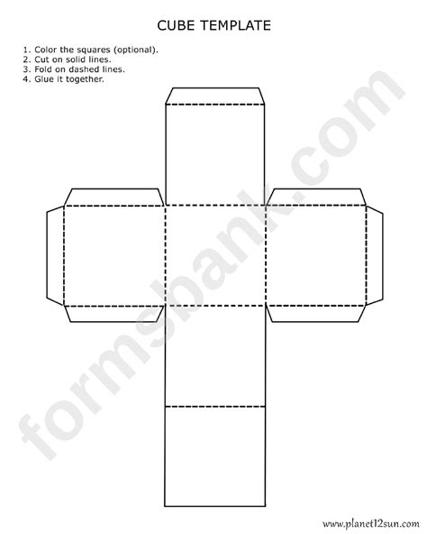 printable paper fidget cube template karagamii printable templates