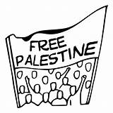 Palestine Openclipart sketch template