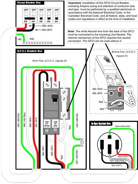 gfci circuit breaker wiring schematic wiring diagram