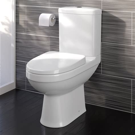 modern white close coupled toilet  cistern soft close seat bathroom wc buy   united