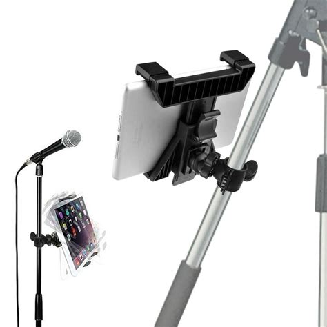 microphone mic stand tablet mount eeekit universal  degree swivel adjustable tablet mount