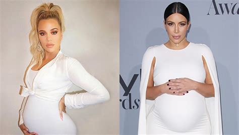 khloe kardashian wears white pregnant — just like kim kardashian hollywood life