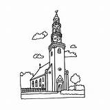 Kerken Kerk Kleurplaat sketch template