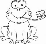 Frog Clipart Eating Fly Tongue Clip Cartoon Outline Drawing Toad Coloring Tree Line Pages Frosch Mycutegraphics Colouring Graphics Dibujo Cliparts sketch template