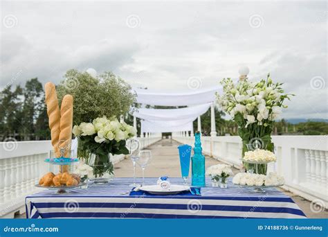 decorated table reception  beach resort stock photo image  elegant champagne