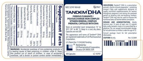tandem dha fda prescribing information side effects and uses