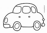 Coloring Pages Cars Kindergarten Easy Car Simple Popular sketch template