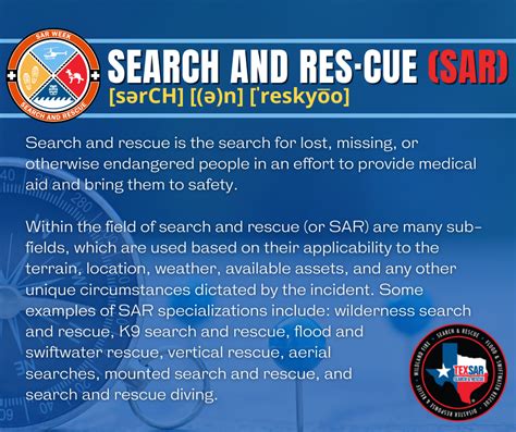 search  rescue sar texas search  rescue
