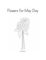 May Coloring Flowers Template Change sketch template