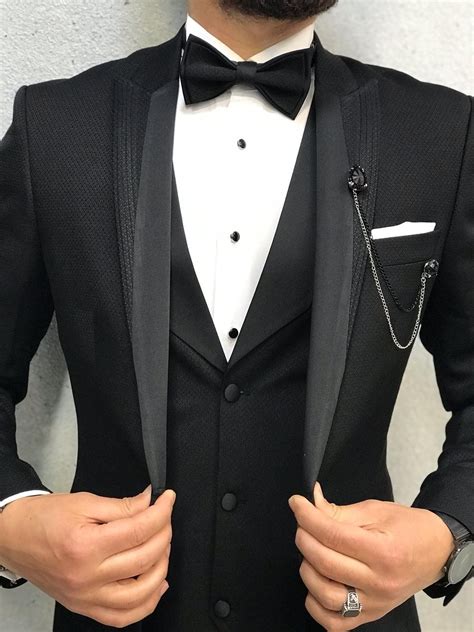 infinite  black tuxedo  black tuxedo black tuxedo slim fit suit men