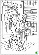 Dinokids Coloring Wonder Woman Close sketch template