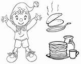 Pancake Coloring Pages Pancakes Kids Print Template Coloringkids sketch template