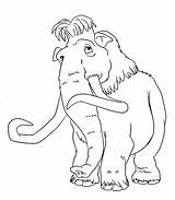 Mammut Glaciale Manny Mammoth Ellie Fidanzata Coloradisegni Cartoon Animal Stampare Coloringbay sketch template