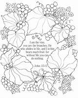 Coloring Vine Pages Bible Adults Am Flower Vines John Color Verse Nkjv Christian Religious Scripture Story Printable Sunday Jesus Sheets sketch template