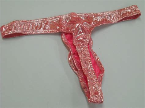 fashion care 2u um298 3 sexy pink metallic t back men s underwear