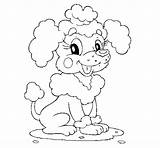 Poodle Coloring Drawing Skirt Coloringcrew Dogs sketch template