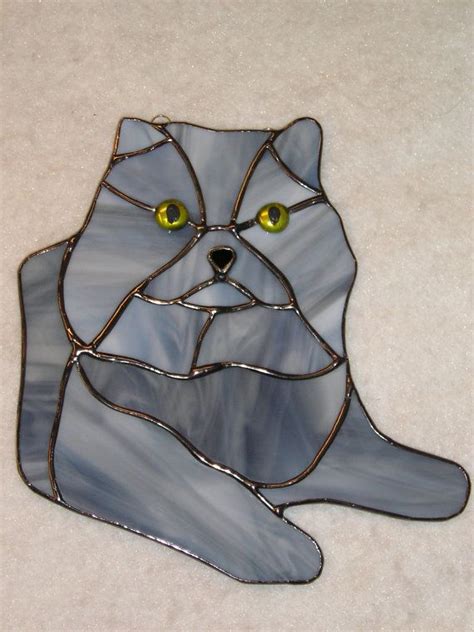 Persian Cat Suncatcher Cat Stain Stained Glass Persian Cat