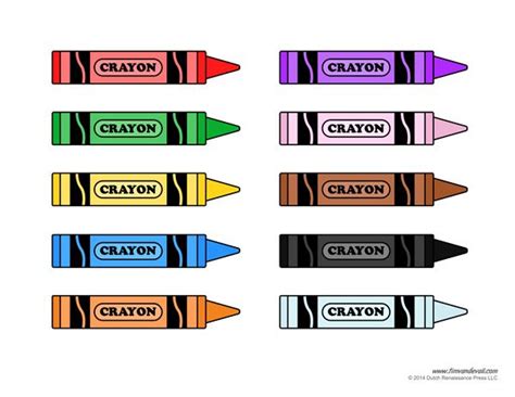 printable crayon templates art crafts  kids pinterest