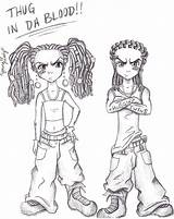 Thug Ghetto Drawing Girl Drawings Getdrawings Cartoon sketch template