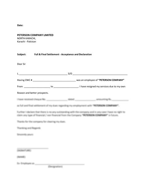 full  final settlement letter template    vrogueco