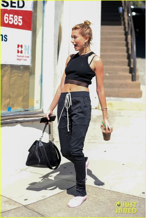 Hailey Baldwin Shows Off Her Toned Midriff In Beverly Hills Photo