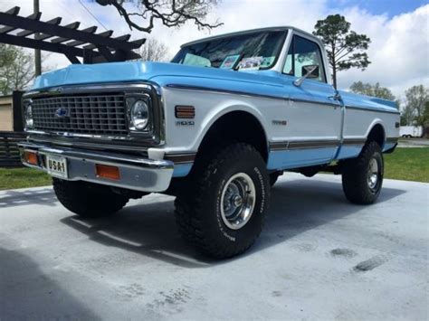1971 Chevrolet Cheyenne Truck Two Tone Short Bed 4x4 For Sale Photos