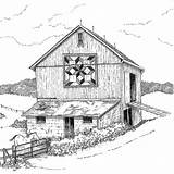 Coloring Barn Pages Farm Appalachian Drawings Drawing Adults Adult Barns Detailed Burning Wood Harvest Old Scene Patterns Color Book Colouring sketch template