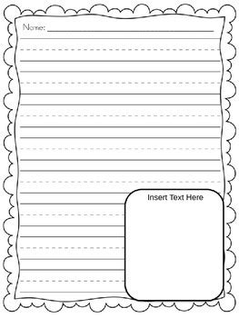 lined writing paper  kids  borders border papers