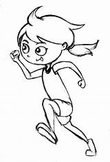 Running Girl Coloring Drawing Pages Anime Paintingvalley Drawings Sketch Getdrawings Template sketch template