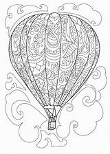 Air Hot Balloon Coloring Pages Balloons Adult Dibujos Para Colorear Mandalas Ballon Mandala Terapia Arte Imprimir sketch template