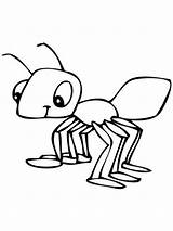 Ant Coloring Cartoon Pages Kids Clipart Drawing Ants Line Cute Cliparts Colouring Printable Marching Clip Color Altar Sheets Print Library sketch template