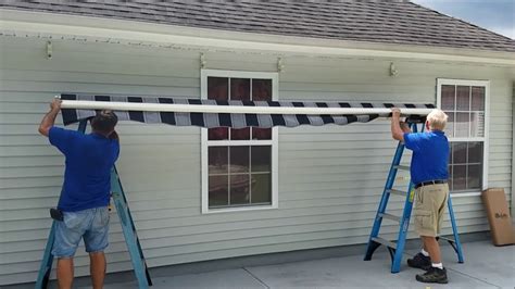 setting  company record   retractable awning installation youtube