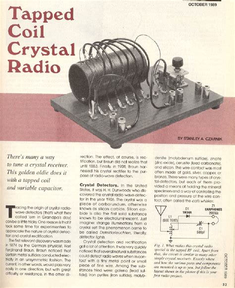 crystal radio plans schematics  circuits