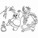Panda Fu Kung Coloring Pages Little Friends Po Printable Master Printables Ones Cute sketch template