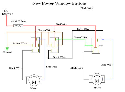 wire power window switch diagram