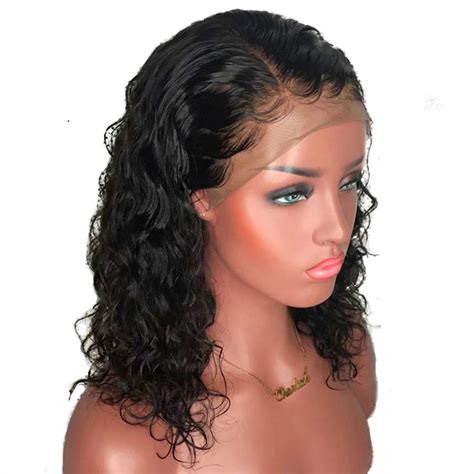 show shine 13 4 water wave lace front human hair wigs for