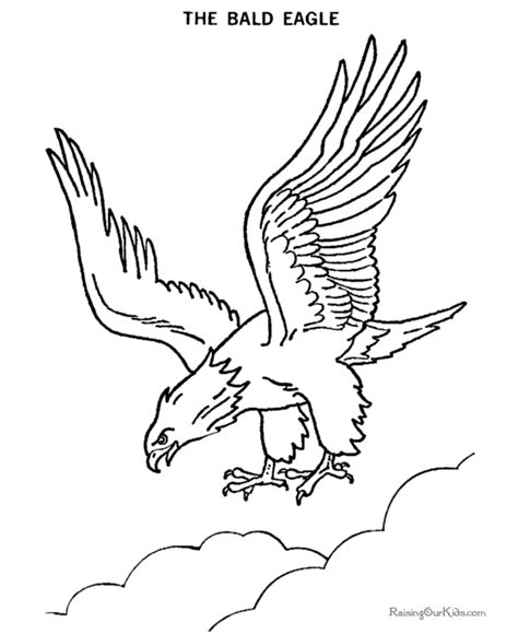 eagle coloring page printable coloring book sheet